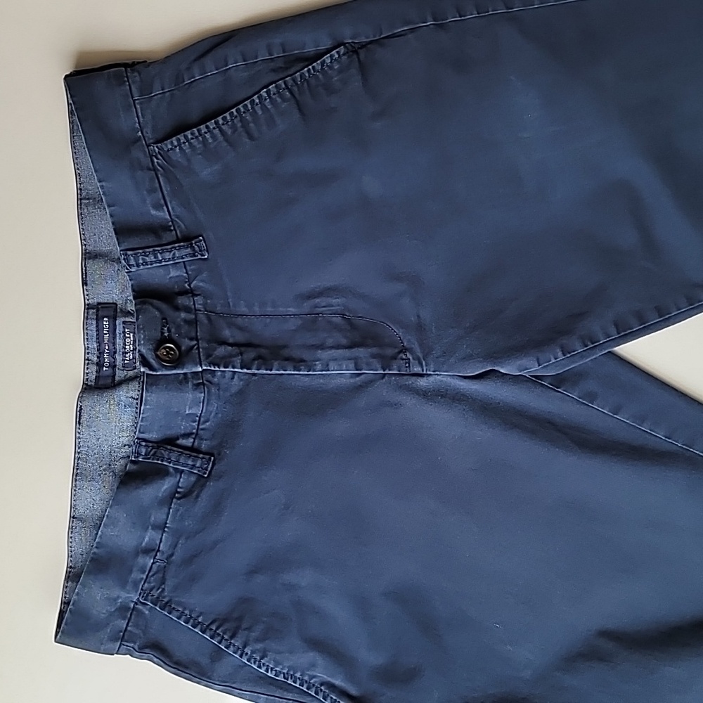 Mens' Tommy Hilfiger Tailored Fit Bleu Pants, Size 32x30 - Picture 5 of 8